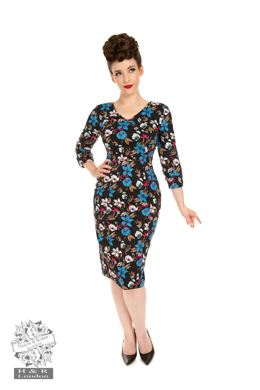 Emily Floral Wiggle Dress